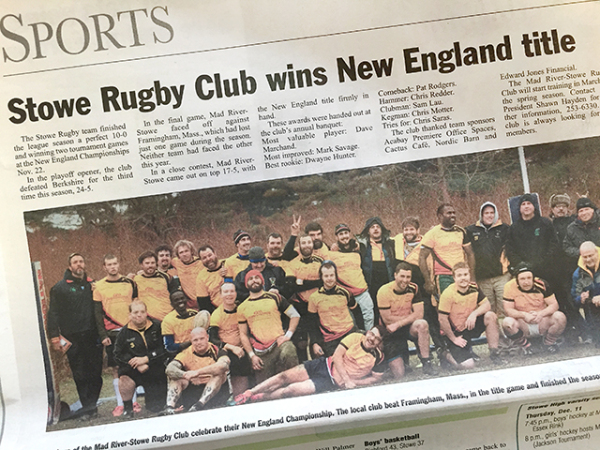 Waterbury Record Stowe Rugby Club 