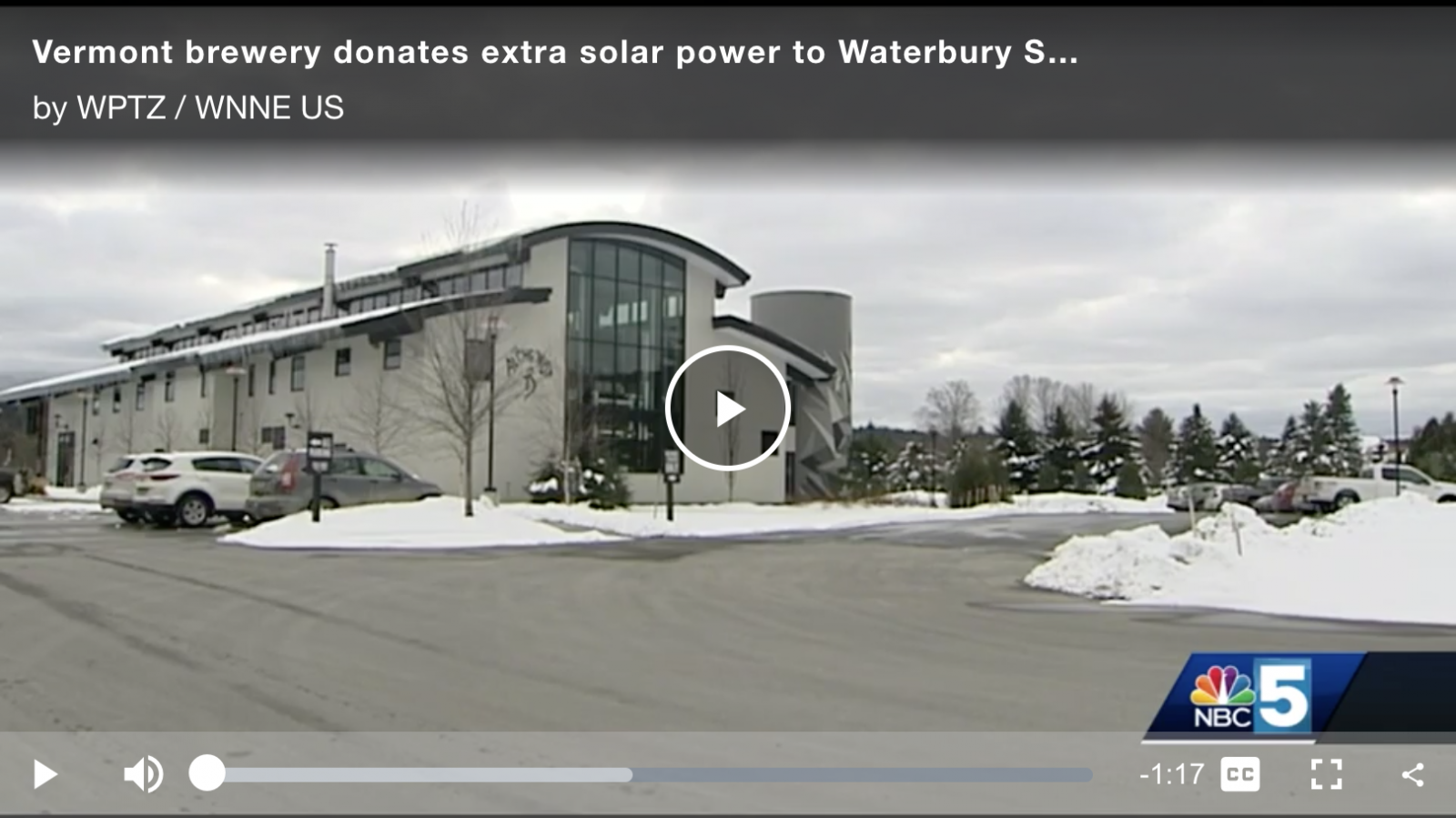 WPTZ Video Link for Alchemist Solar Cannery Story