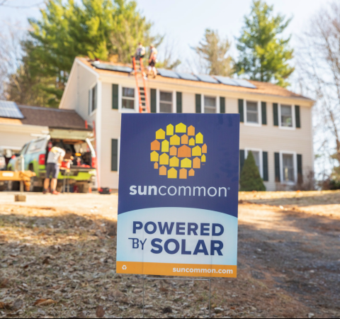 suncommon solar power home sign