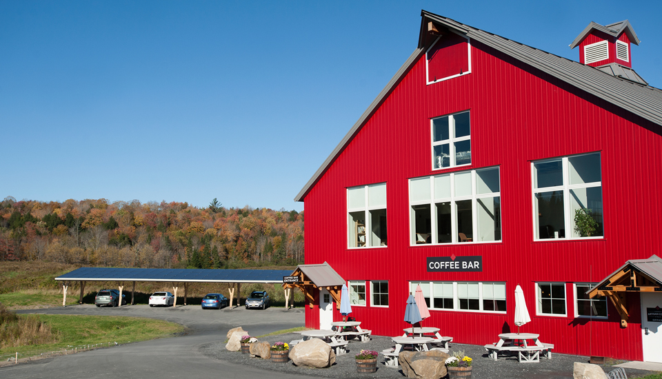 vermont artisan coffee with suncommon solar canopy