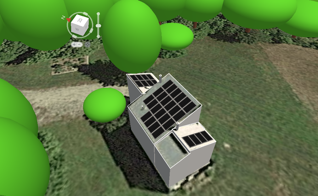 3D visual of home with solar