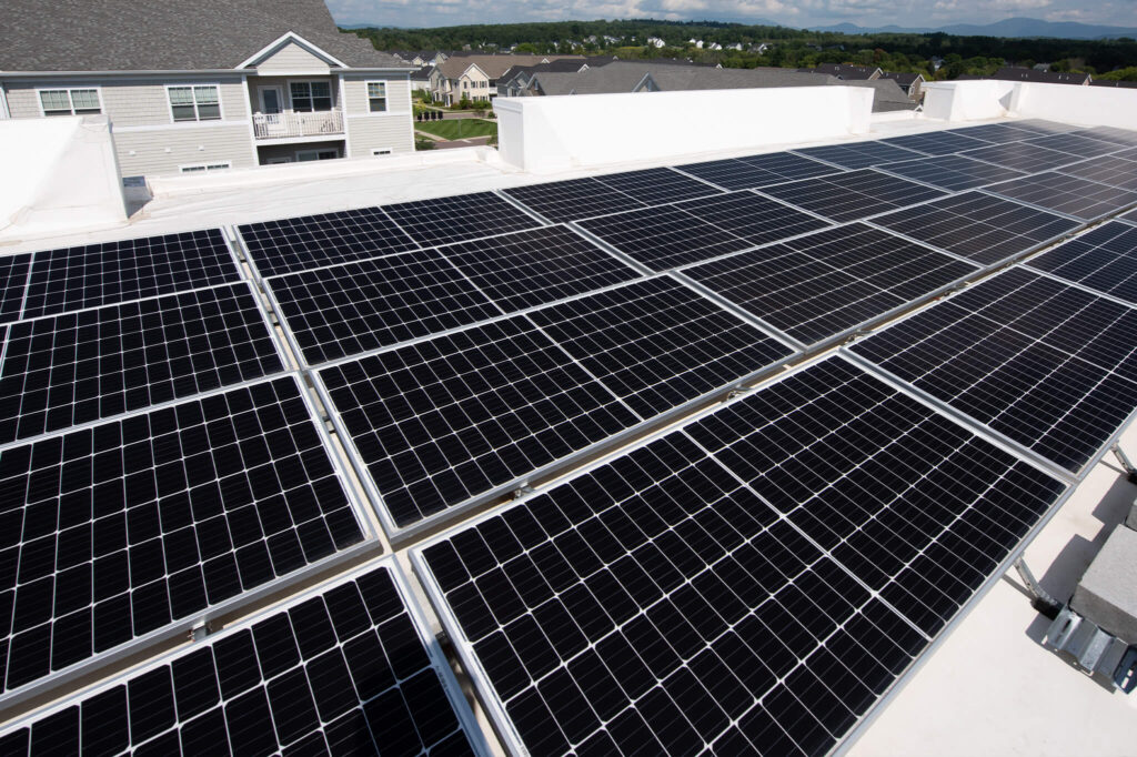 Suncommon solar array at Finney Crossing in Williston, VT