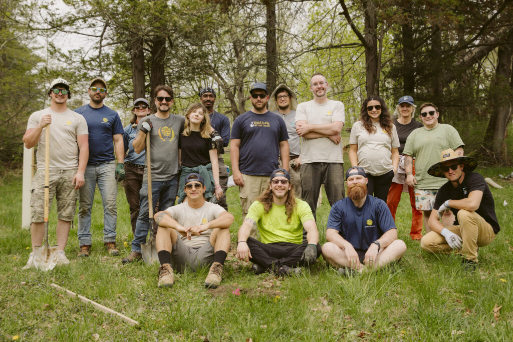 Hudson New York SunCommon employees on tree planting day with Scenic Hudson