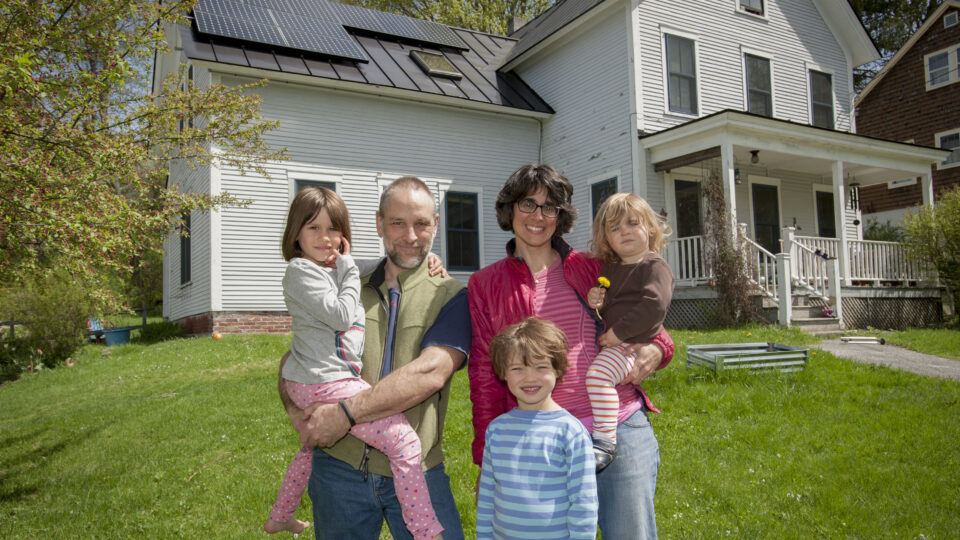 SunCommon Solar family home rooftop solar array Vermont
