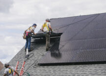 SunCommon solar installation crew on a rooftop